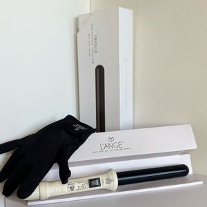 L’Ange Black and Cream Hair Styling Set with Digital Temperature Control